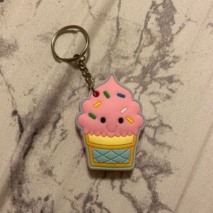 Cupcake keychain also a nail clipper